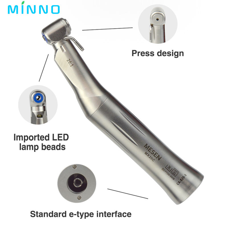 20/1 インプラント モーター 逆角 外部 水噴霧 低速ハンドピース LED ドリルなし 歯科ツール