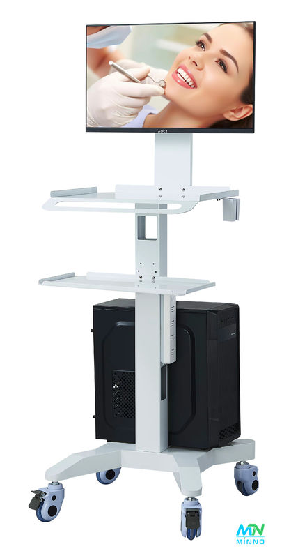 メディカル トロッリー スタンド 歯科ラボ機器 サイレント ホイール 口腔3Dスキャナーホルダー ホスト モバイルカート ブレーキソケット付き デンティス