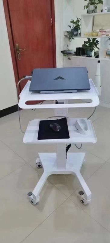 メディカル トロッリー スタンド 歯科ラボ機器 サイレント ホイール 口腔3Dスキャナーホルダー ホスト モバイルカート ブレーキソケット付き デンティス